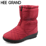 Copy of HEE GRAND Plus Size Waterproof Flexible Cube Woman Boots High Quality Cozy Warm Fur Inside Snow Boots Winter Shoes Woman XWX3375